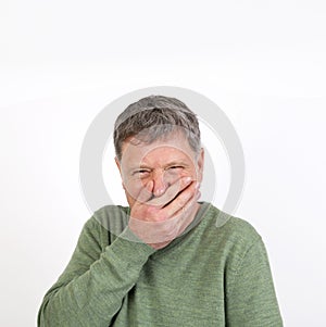 friendly happy laughing mature man