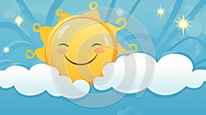 friendly head in clouds