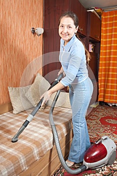 Friendly Maid Vacuuming