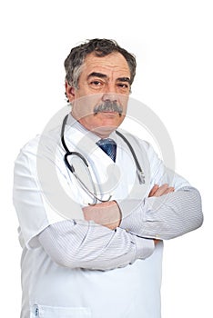 Friendly mature doctor man