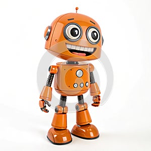 Friendly Orange Robot Character photo