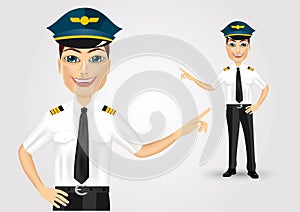 Friendly pilot showing something