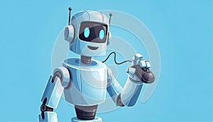Robot using computer mouse artificial intelligence.