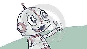 Friendly Robot Waving Hello Vector Character, vector design Generative AI