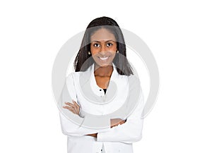 Friendly, smiling confident female healthcare professional