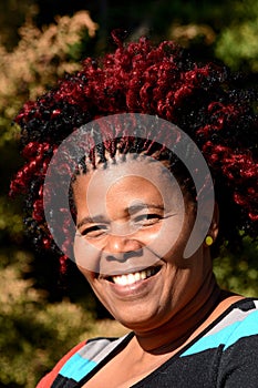 Friendly smiling South African Xhosa woman