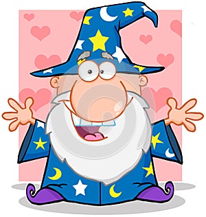 Friendly Wizard With Open Arms
