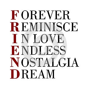 Friends forever lettering design t-shirts