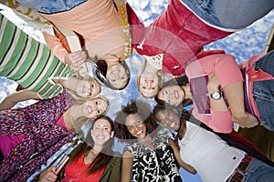 Friends Forming Huddle photo