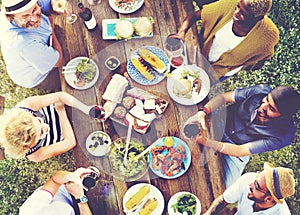 Friends Friendship Outdoor Dining People Concept