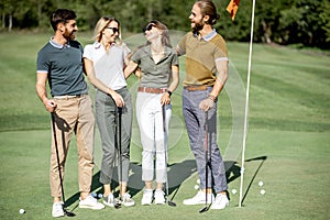 Friends on the golf course