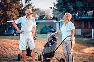 Friends on the golf court