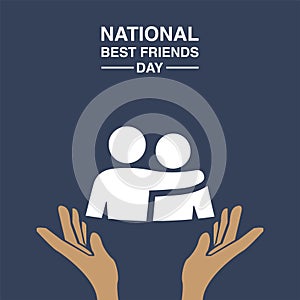 Friends Icon Vector. National Best Friends Day, perfect for social media post templates, posters, greeting cards, banners, backgro