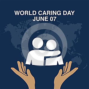 Friends Icon Vector. World Caring Day Design Concept, perfect for social media post templates, posters, greeting cards, banners, b