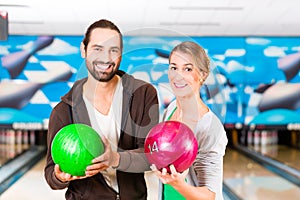 Friends playing Bowling