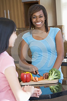 Friends Preparing A Meal