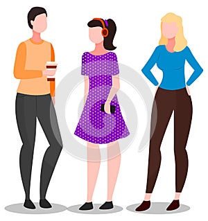 Friends Shopping Day and Discount Sale Vector