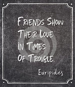 Friends show Euripides