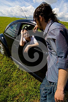 Friends Talking On A Road Trip