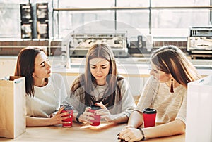 Friends trying to comfort depressed woman