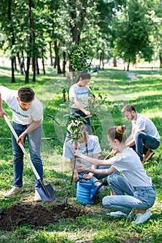 friends volunteering and planting new trees