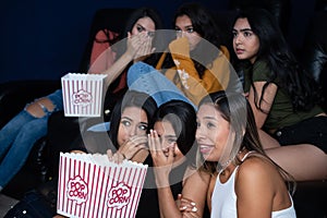 Friends Watching A Movie
