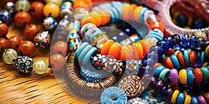 Friendship Bead Frenzy Crafting Trends and Colorful Creations. Concept Friendship Bracelets, Beaded Jewelry, Handmade Crafts, DIY