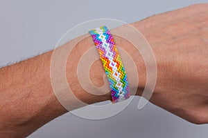 Friendship bracelet with beautiful colours