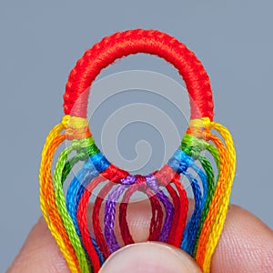 Friendship bracelet teardrop loop