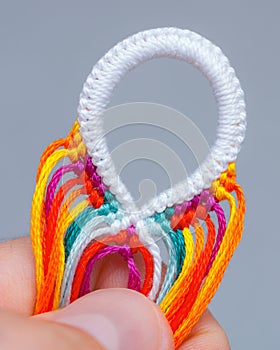 Friendship bracelet teardrop loop