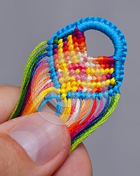 Friendship bracelet teardrop loop