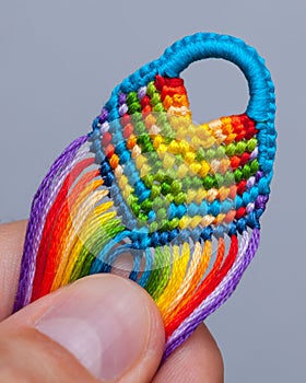 Friendship bracelet teardrop loop