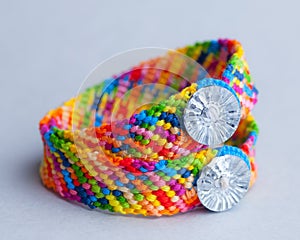 Friendship bracelets with beautiful colours