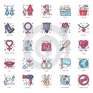 Friendship Day Flat Icons Pack