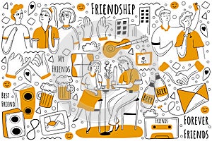 Friendship doodle set