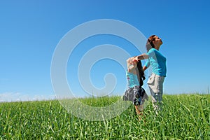 Friendship and happiness of mum and daughter