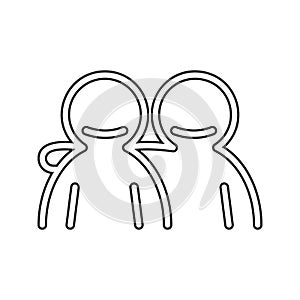 friendship icon. Element of Conversation and Friendship for mobile concept and web apps icon. Thin line icon for website design