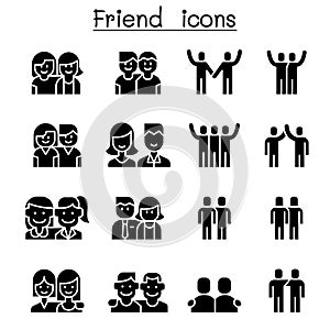 Friendship icon set