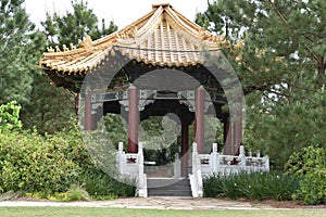Friendship Pavilion at McGovern Centennial Gardens at Hermann Park in Houston, Texas