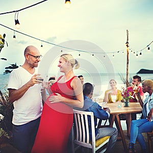 Friendship Selfie Happiness Beach Summer Concept