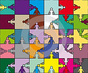 Friendship team puzzle photo