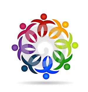 Friendship and teamwork, vector icon