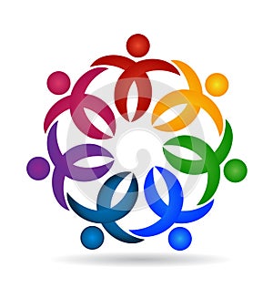 Friendship and teamwork, vector icon