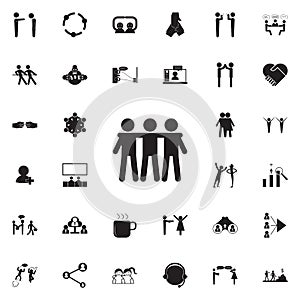 friendship of three icon. Detailed set of Conversation and Friendship icons. Premium quality graphic design sign. One of the colle