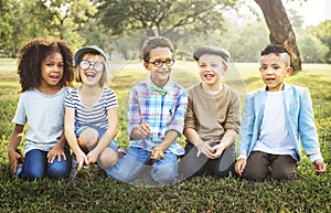 Friendship Trendy Playful Leisure Children Kids Concept