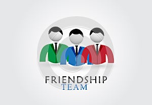 Friendship unity collaboration team logo vector