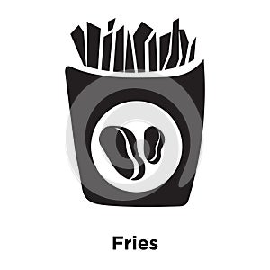 Fries icon vector isolated on white background, logo concept of