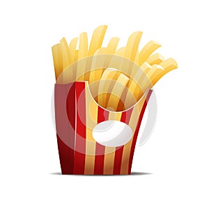 Fries on the white background illustration