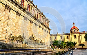 Frieze on the exterior of Teatro Degollado in Guadalajara, Mexico