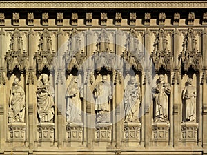 Frieze of martyrs Westminster Abbey